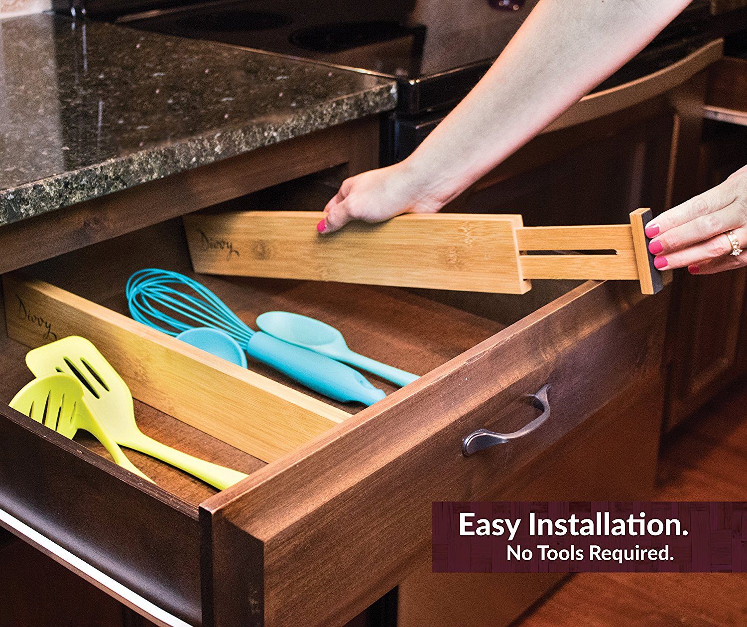 Bamboo Wooden Drawer Divider