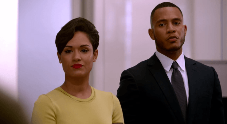 Grace and Trai Byers as Anika Calhoun and Andre Lyon on Empire Grace and Trai Byers as Anika Calhoun and Andre Lyon on Empire
