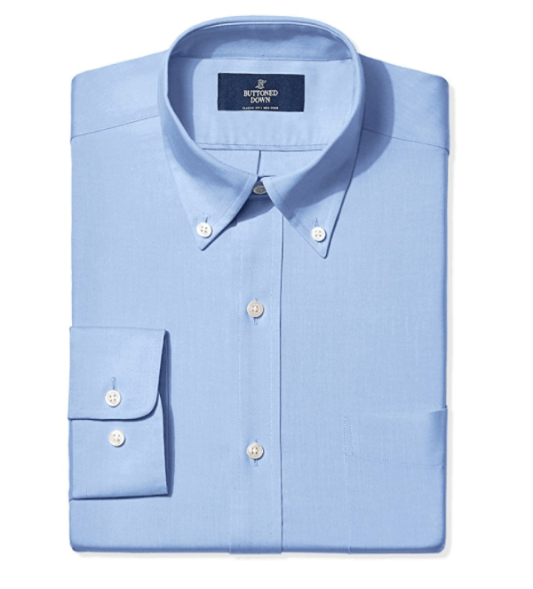 Buttoned Down Men's Classic Fit Collar Solid Non-Iron Dress Shirt