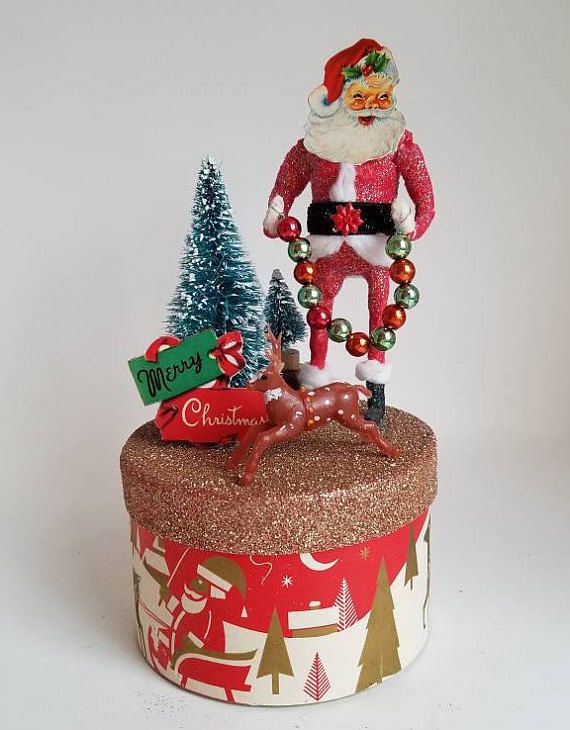 Cotton and Wood Santa