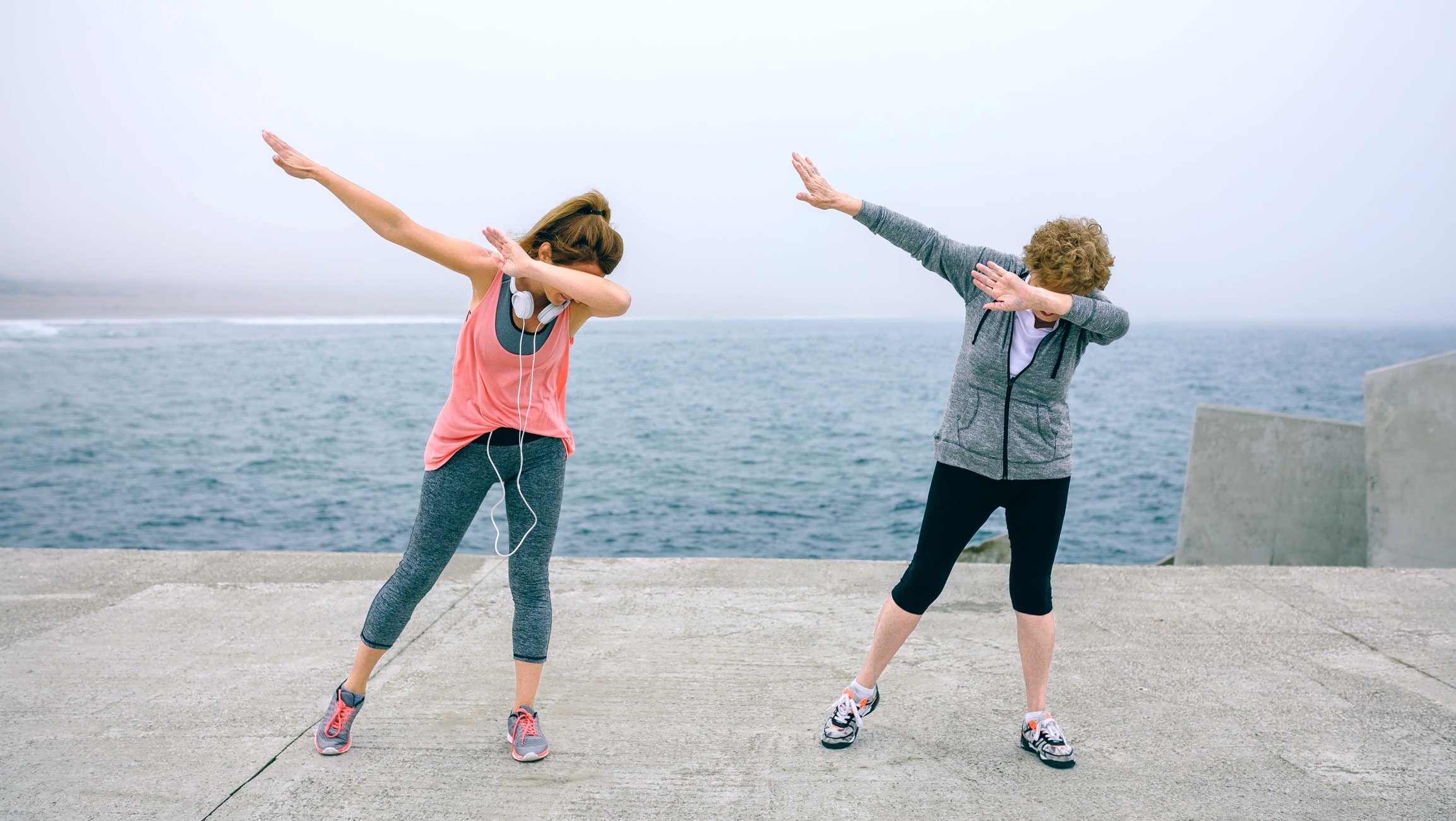 Women dabbing