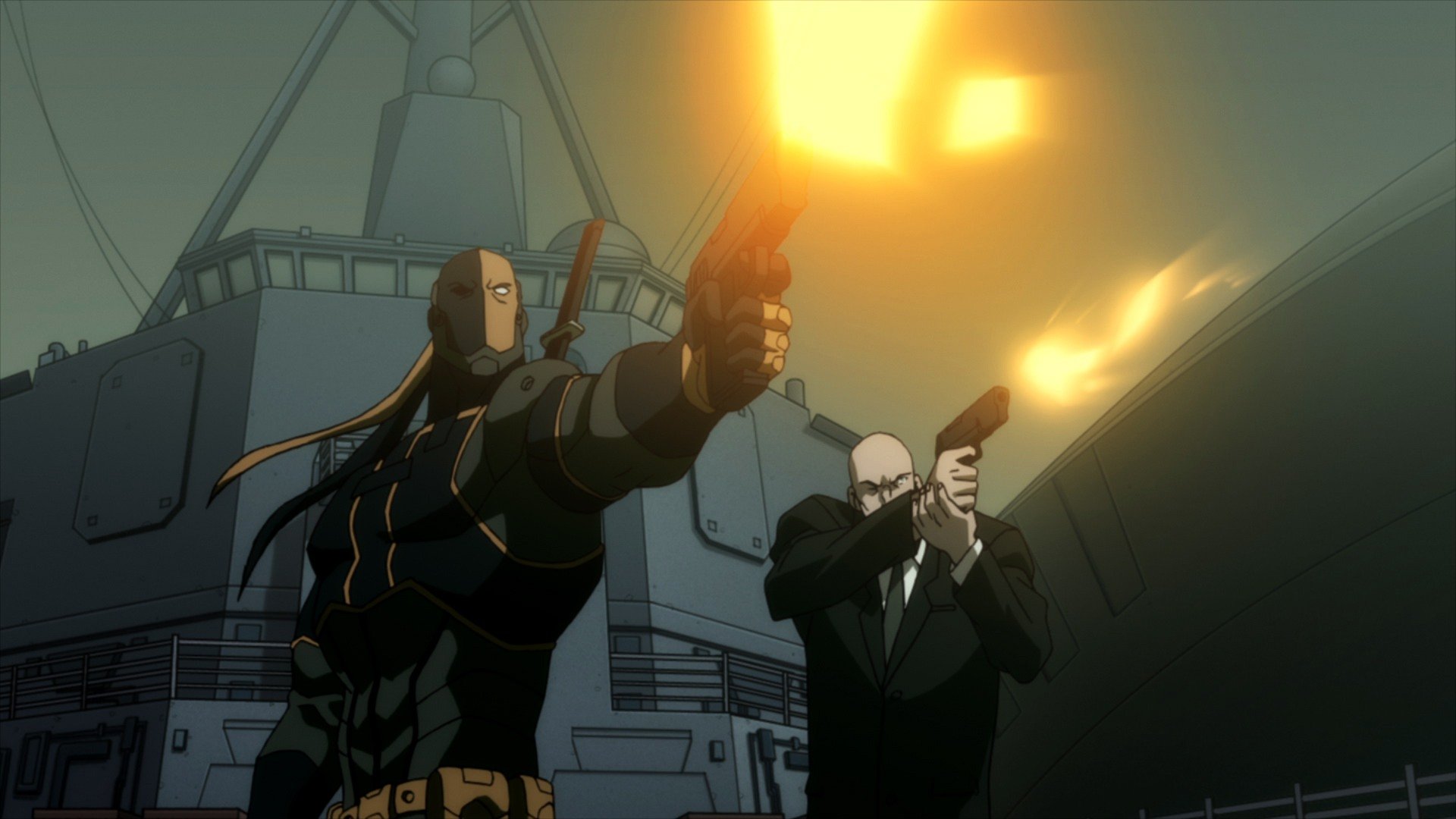 Deathstroke and Lex Luthor in Justice League: The Flashpoint Paradox