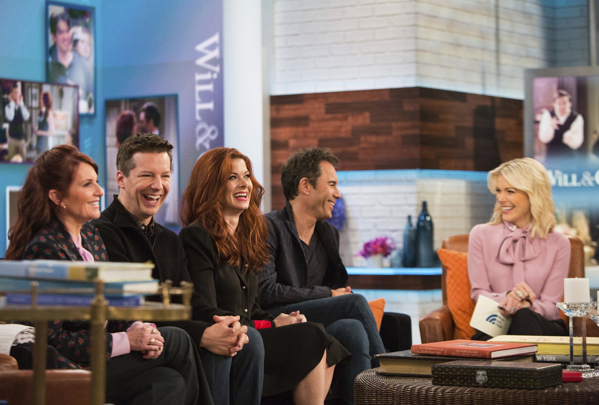Debra Messing and her Will & Grace co-stars on Megyn Kelly Today
