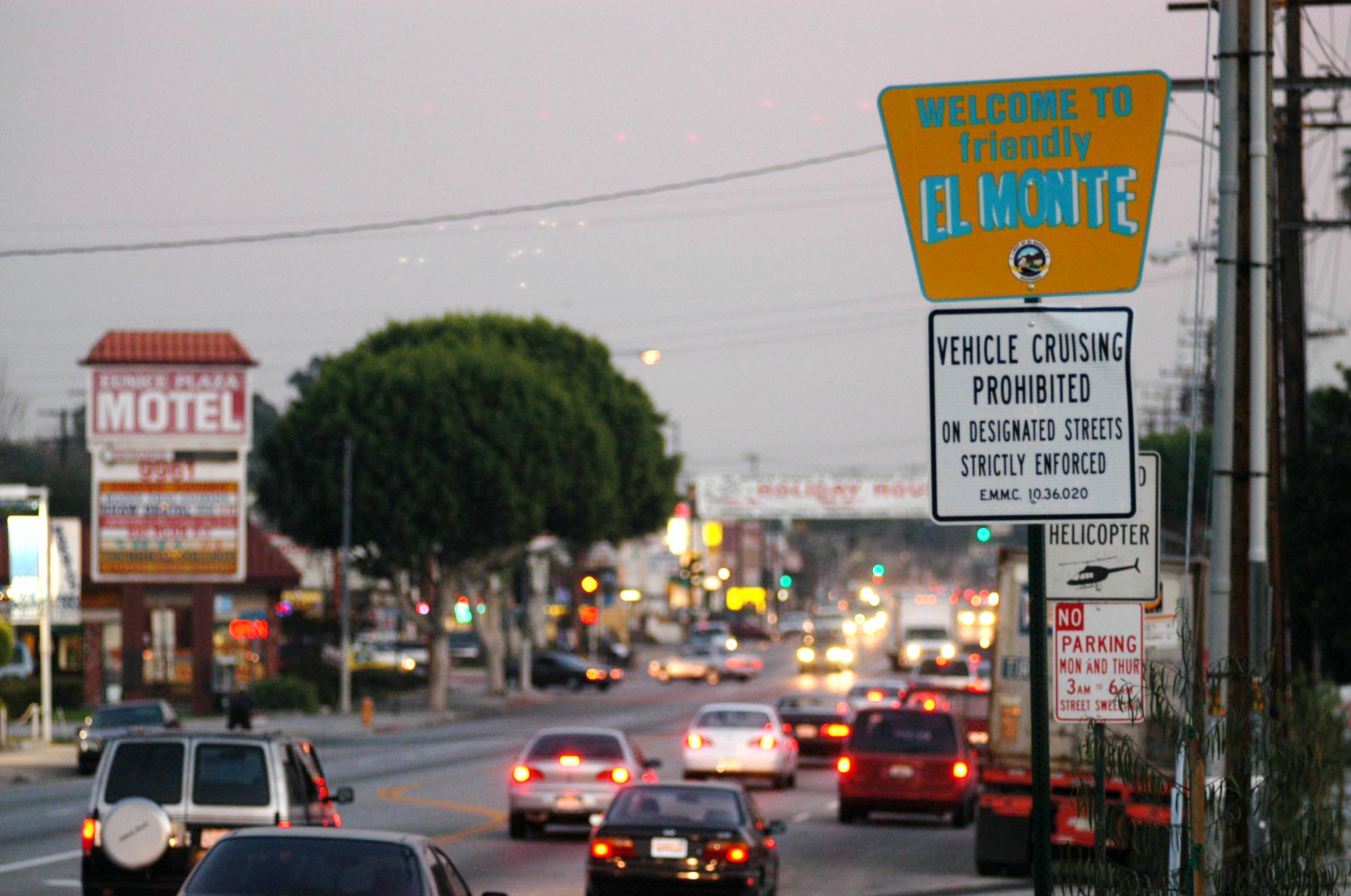 A sign of City of El Monte, California