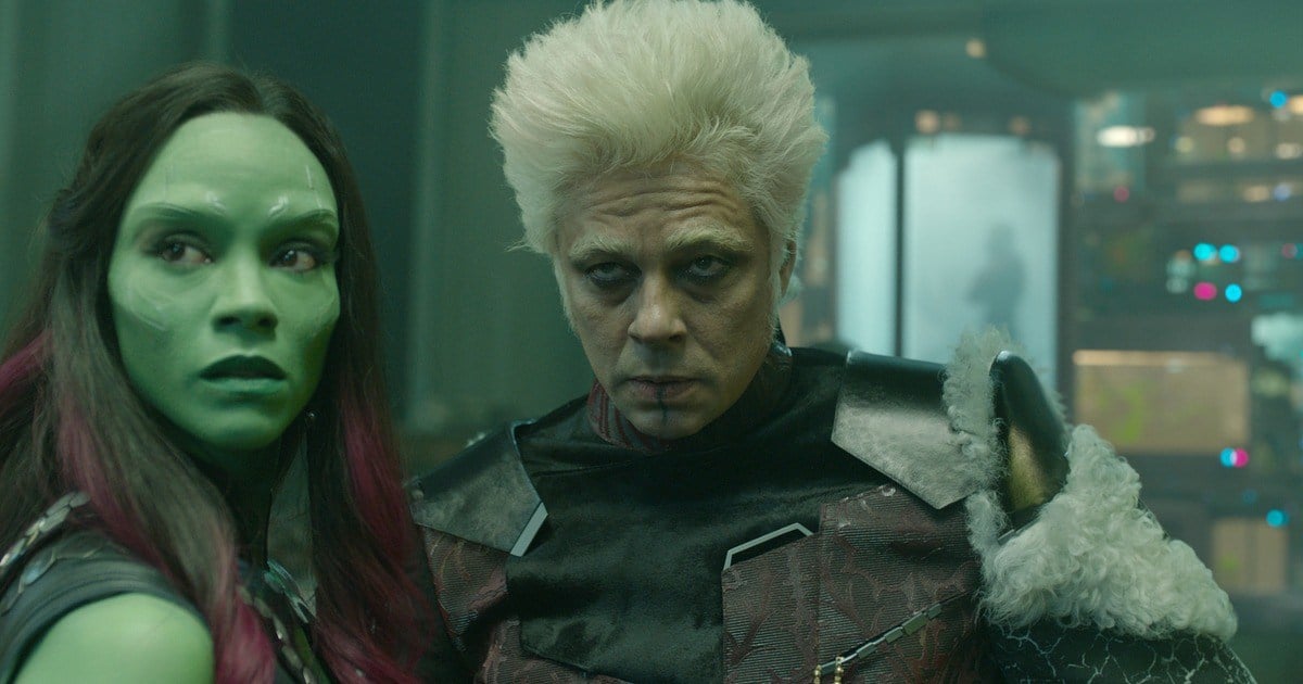 Gamora and the Collector in Guardians of the Galaxy