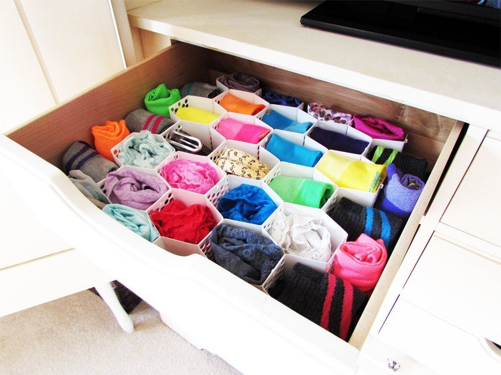 Evelots Honeycomb Drawer Organizers