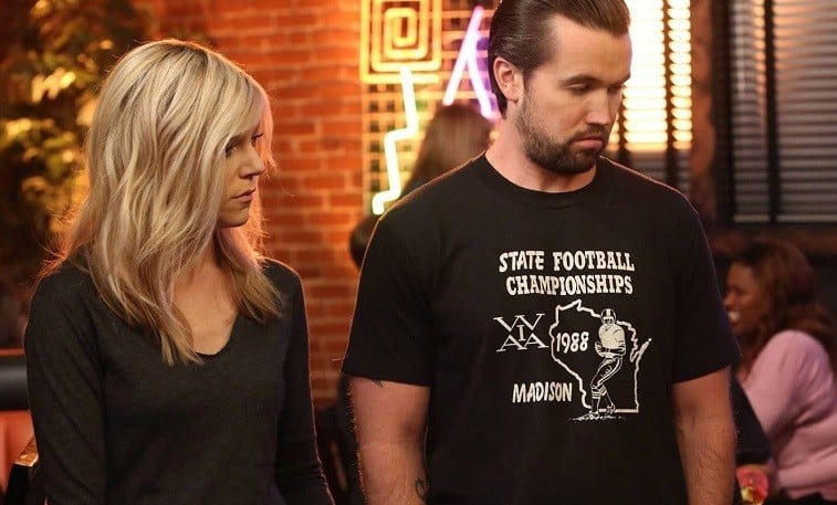 Kaitlin Olson as Dee Reynolds and Rob McElhenney as Mac on It's Always Sunny in Philadelphia
