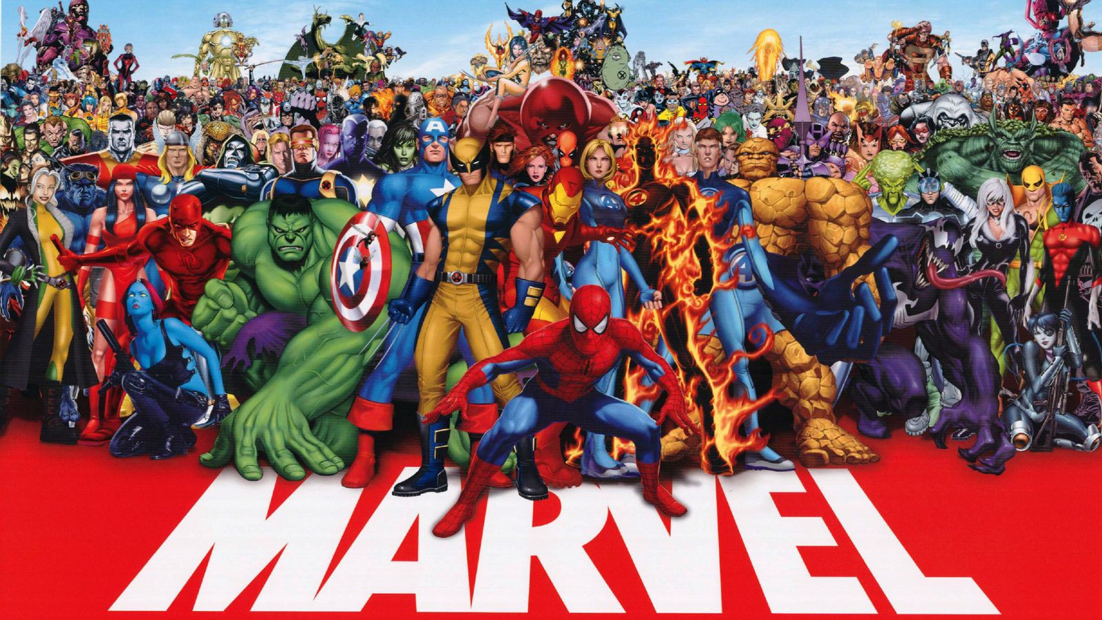 A group of Marvel comic book characters A group of Marvel comic book characters