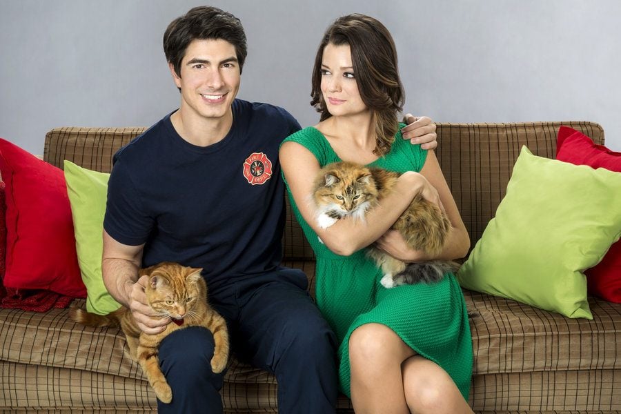 Brandon Routh and Kimberley Sustad in The Nine Lives of Christmas
