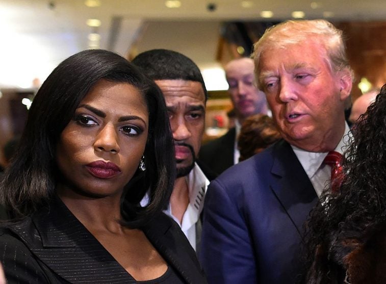 Omarosa Manigault and President Donald Trump