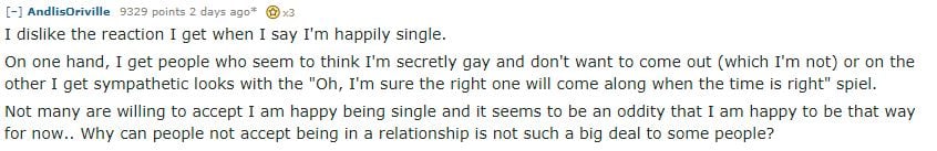 reddit post about being single reddit post about being single