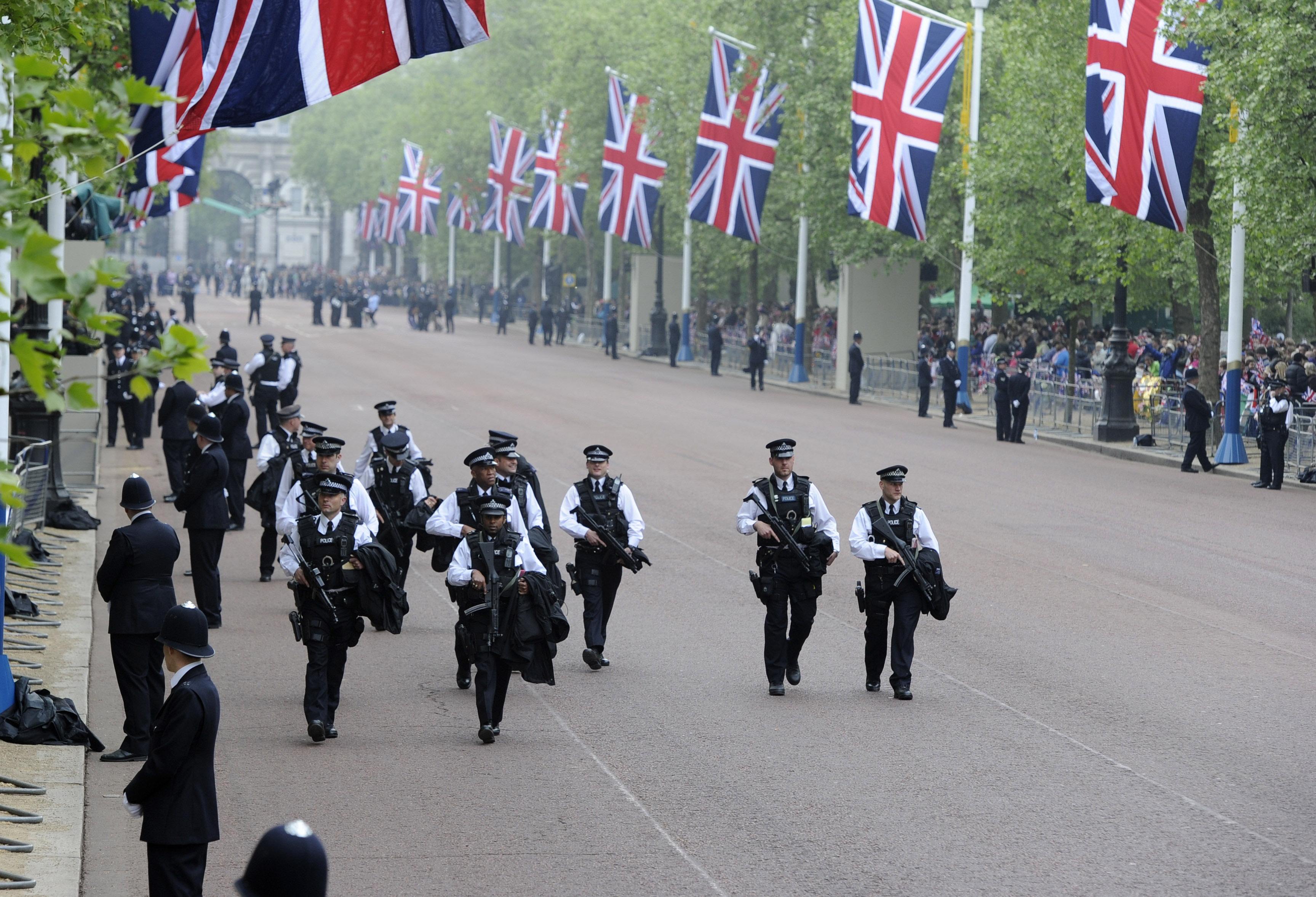 Heavy security at the royal wedding