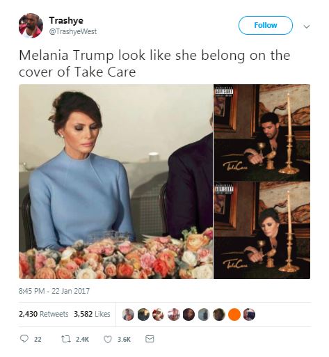 a meme from twitter about melania trump a meme from twitter about melania trump