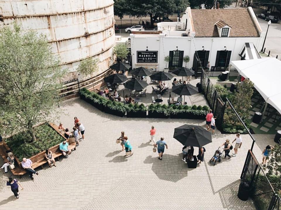 aerial view of Magnolia Market