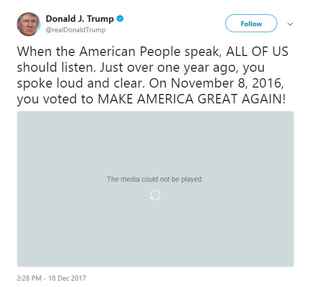 Donald Trump's Twitter account tells the story of 2017. Donald Trump's Twitter account tells the story of 2017.