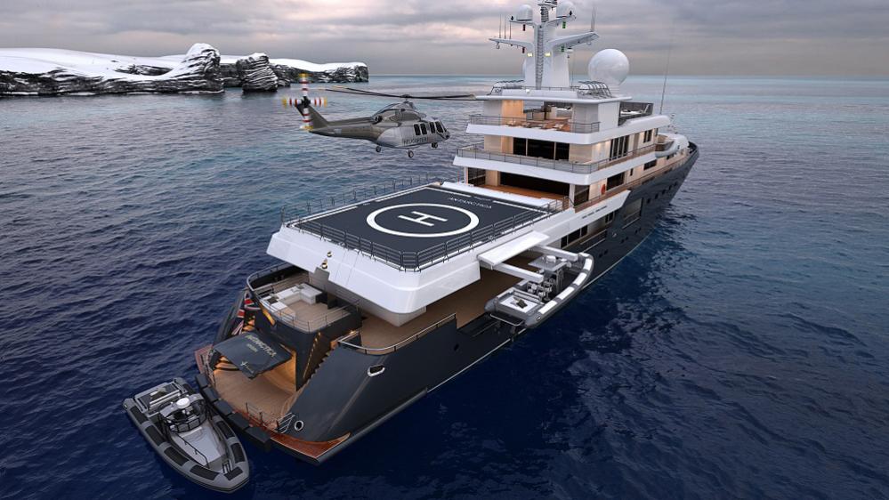 Antarctica luxury yacht