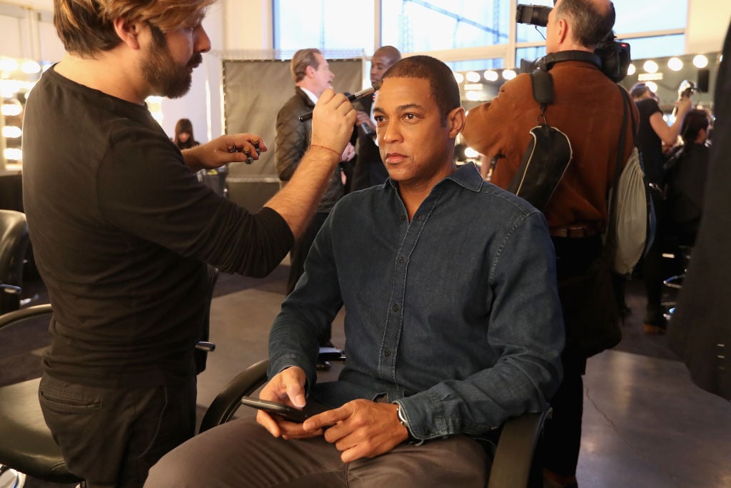 CNN Anchor Don Lemon prepares backstage at the Inaugural Blue Jacket Fashion Show to benefit Prostate Cancer Foundation on February 1, 2017 in New York City. (Photo by Rob Kim/Getty Images for Prostate Cancer Foundation)