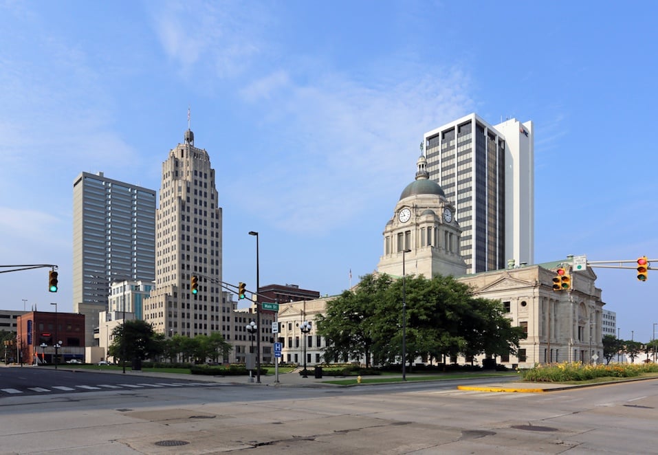 The downtown district in Fort Wayne