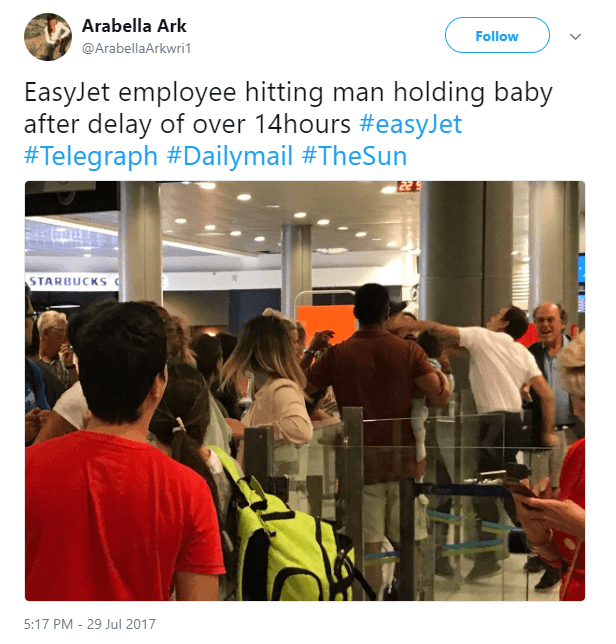 EasyJet Punching Passenger