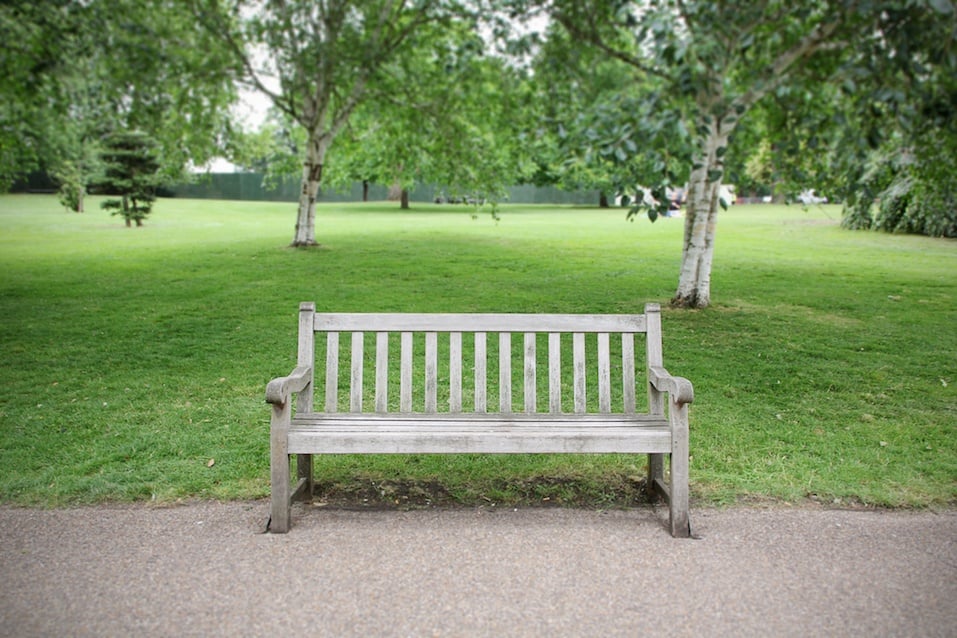 Empty Bench in park An empty bench in park