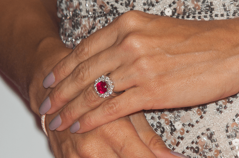 Eva Longoria wearing her engagement ring. Eva Longoria wearing her engagement ring.