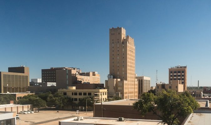 Buildings and architecture downtown city skyline Lubbock, Texas