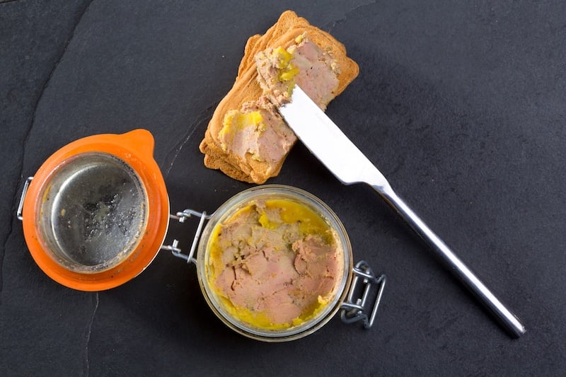 Foie gras Pate made of the liver of a duck