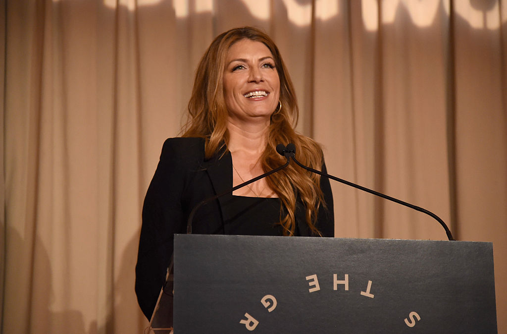 Host Genevieve Gorder speaks onstage during the Housing Works Groundbreaker Awards Dinner at Metropolitan Pavilion on April 20, 2016 in New York City. (Photo by Gary Gershoff/Getty Images for Housing Works)