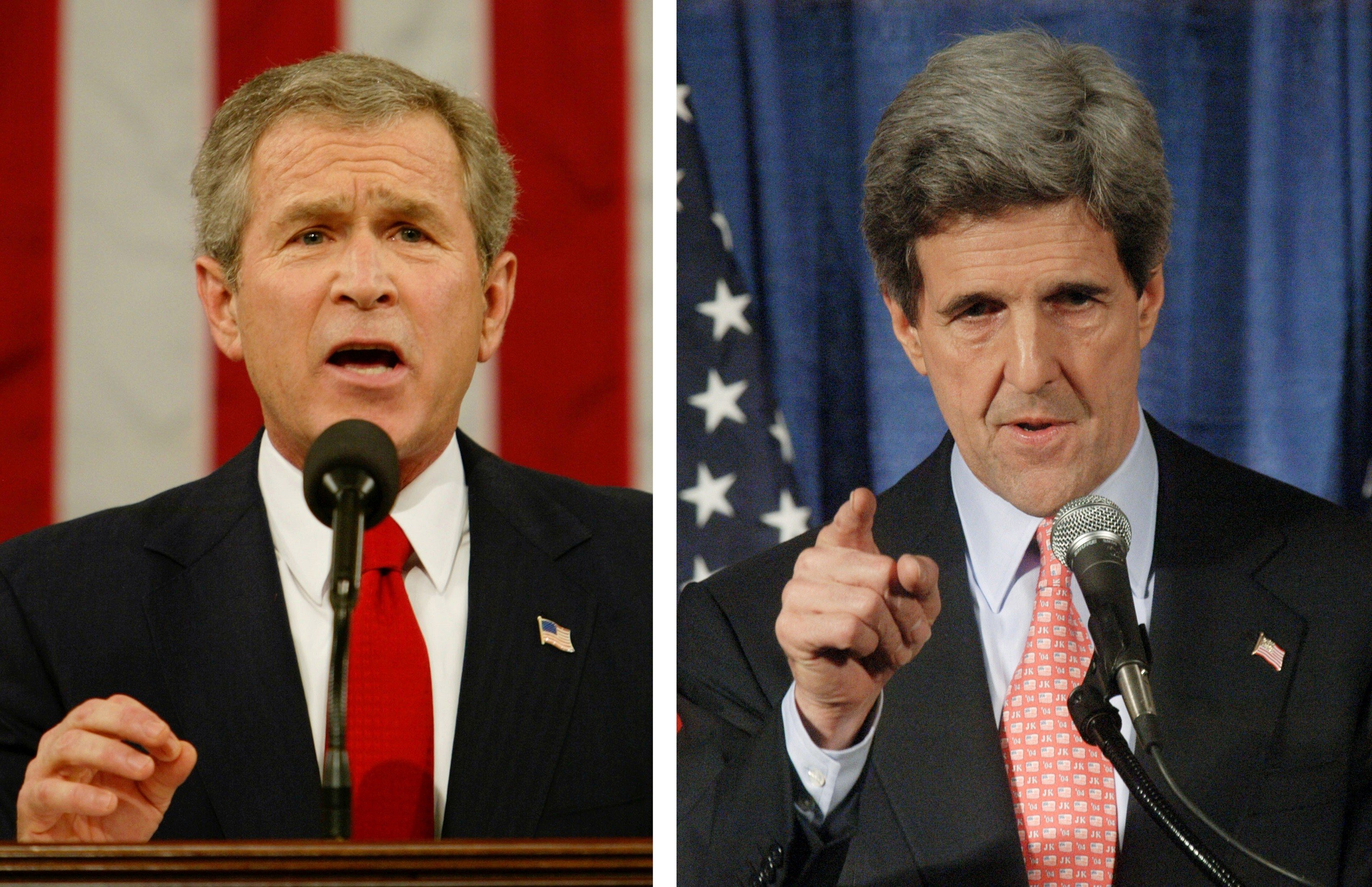 George W Bush v John Kerry