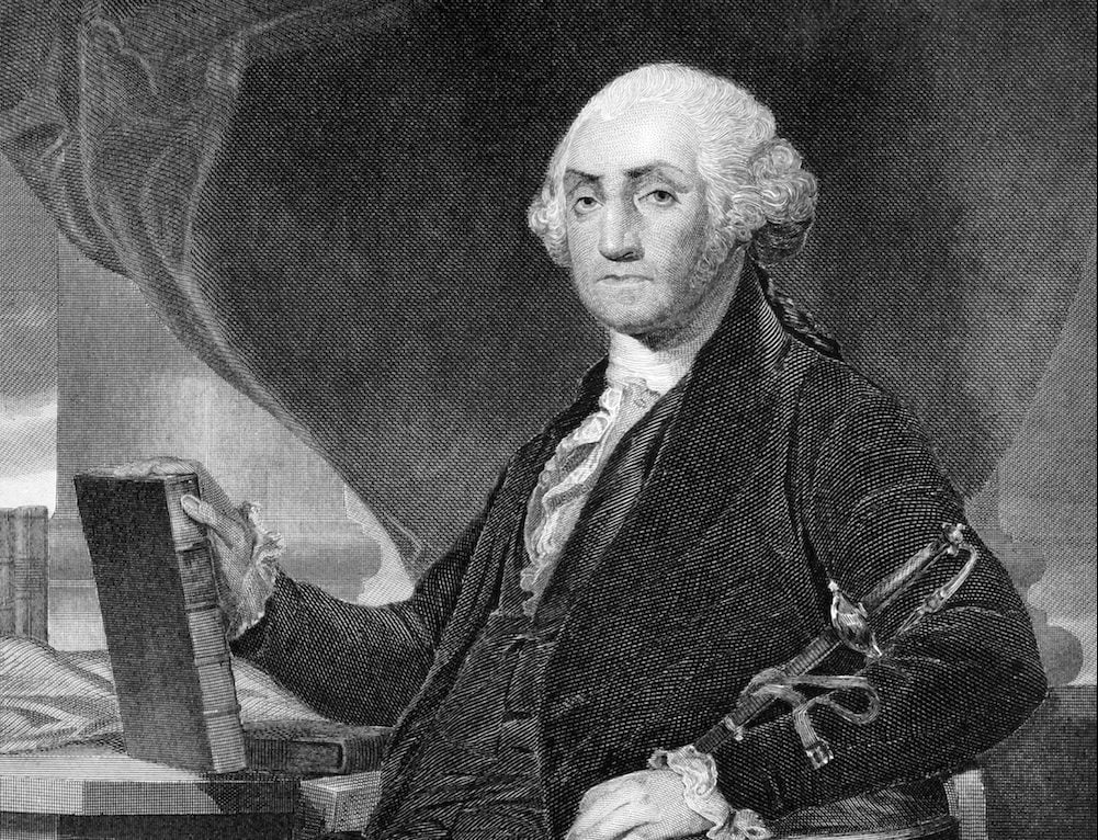 George Washington (1731-1799) on engraving from 1859 George Washington (1731-1799) on engraving from 1859