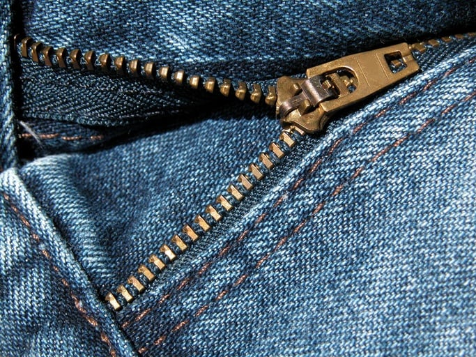 jeans zipper unzipped