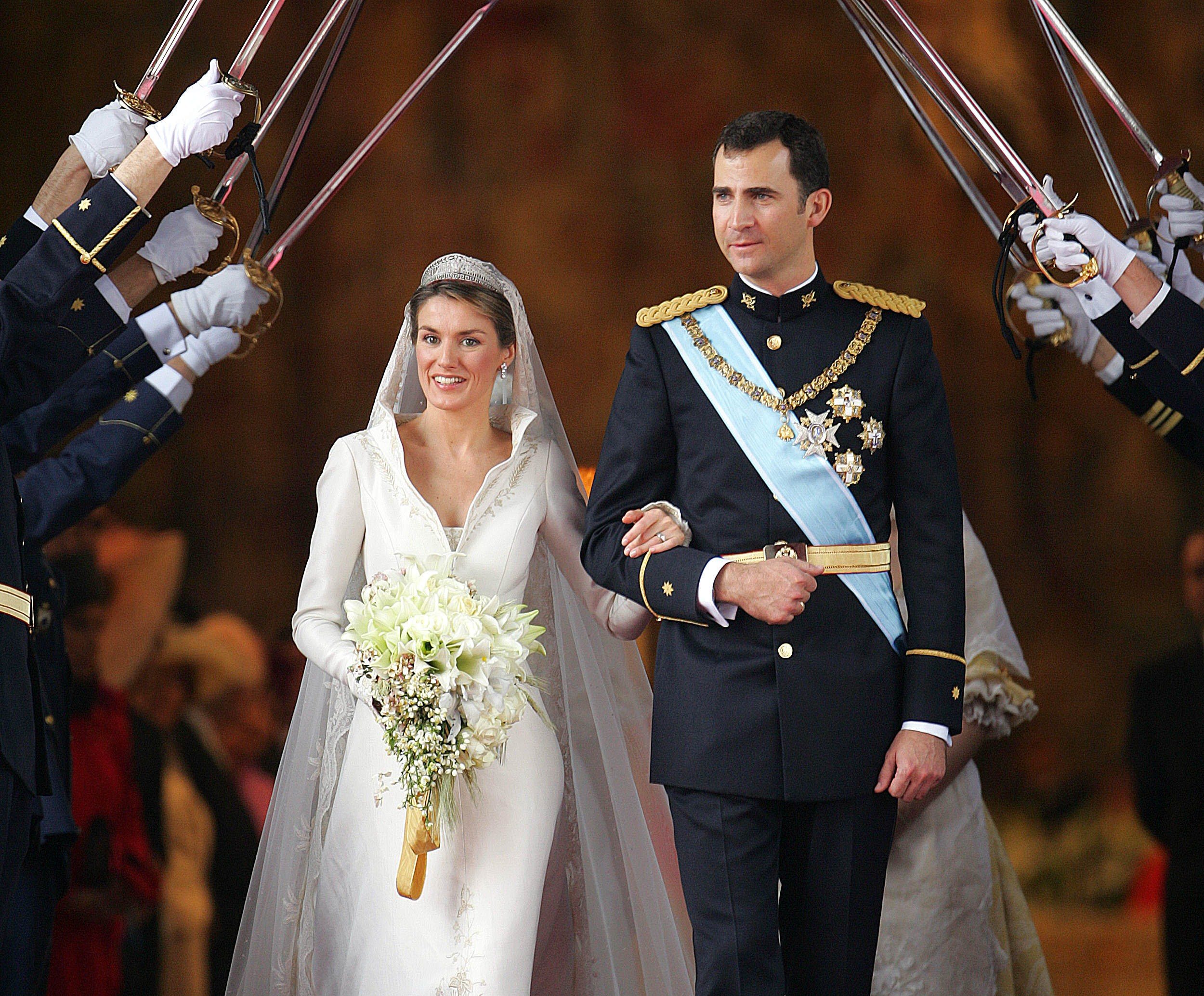 Princess of Asturias Letizia Ortiz and Spanish Crown Felipe of Bourbon