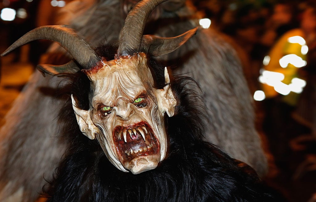 a krampus in Austria participates in the krampus parade a krampus in Austria participates in the krampus parade