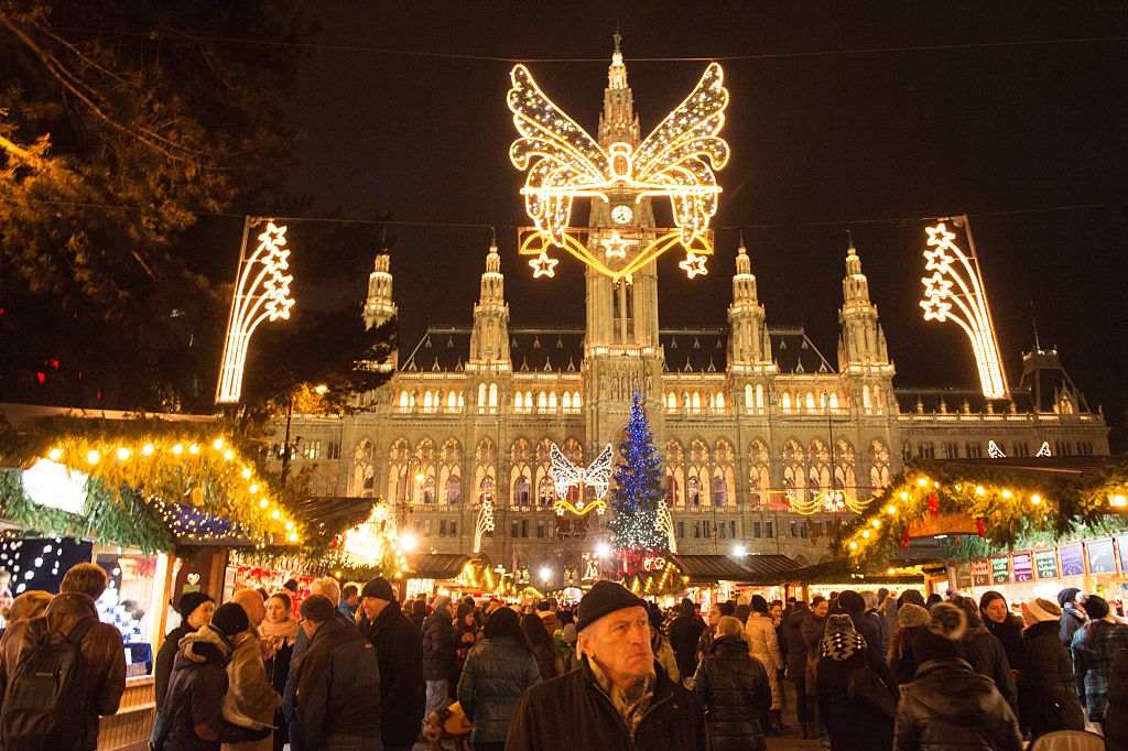 christmas lights in vienna, austria christmas lights in vienna, austria