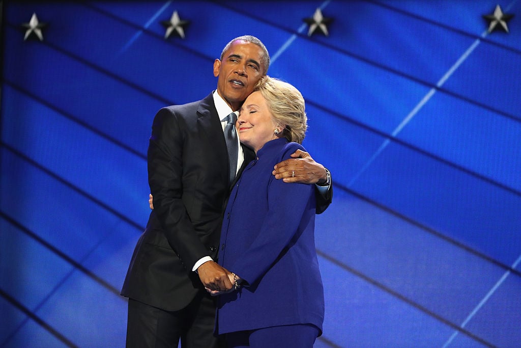 barack obama and hillary clinton embrace 