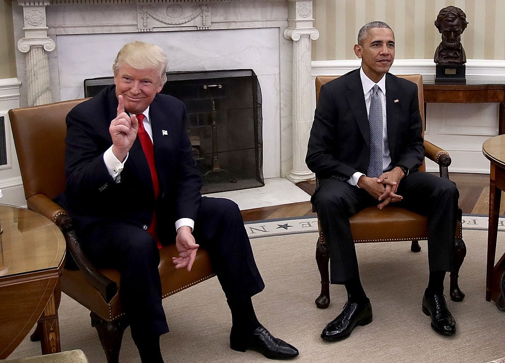 donald trump and barack obama meet in the oval office
