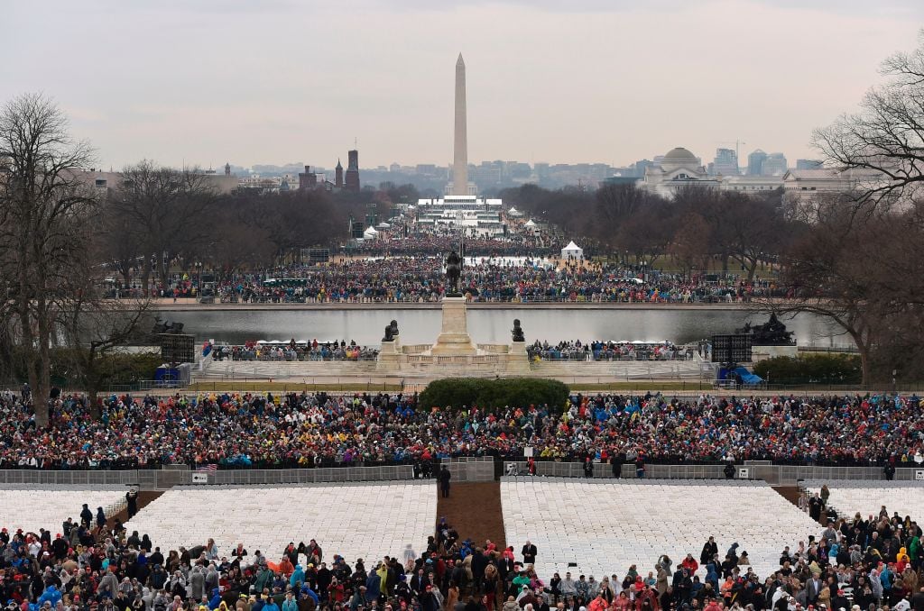 Small crowds gather for Trump's inauguration Small crowds gather for Trump's inauguration