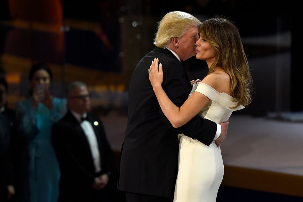 Donald Trump and Melania Trump dancing