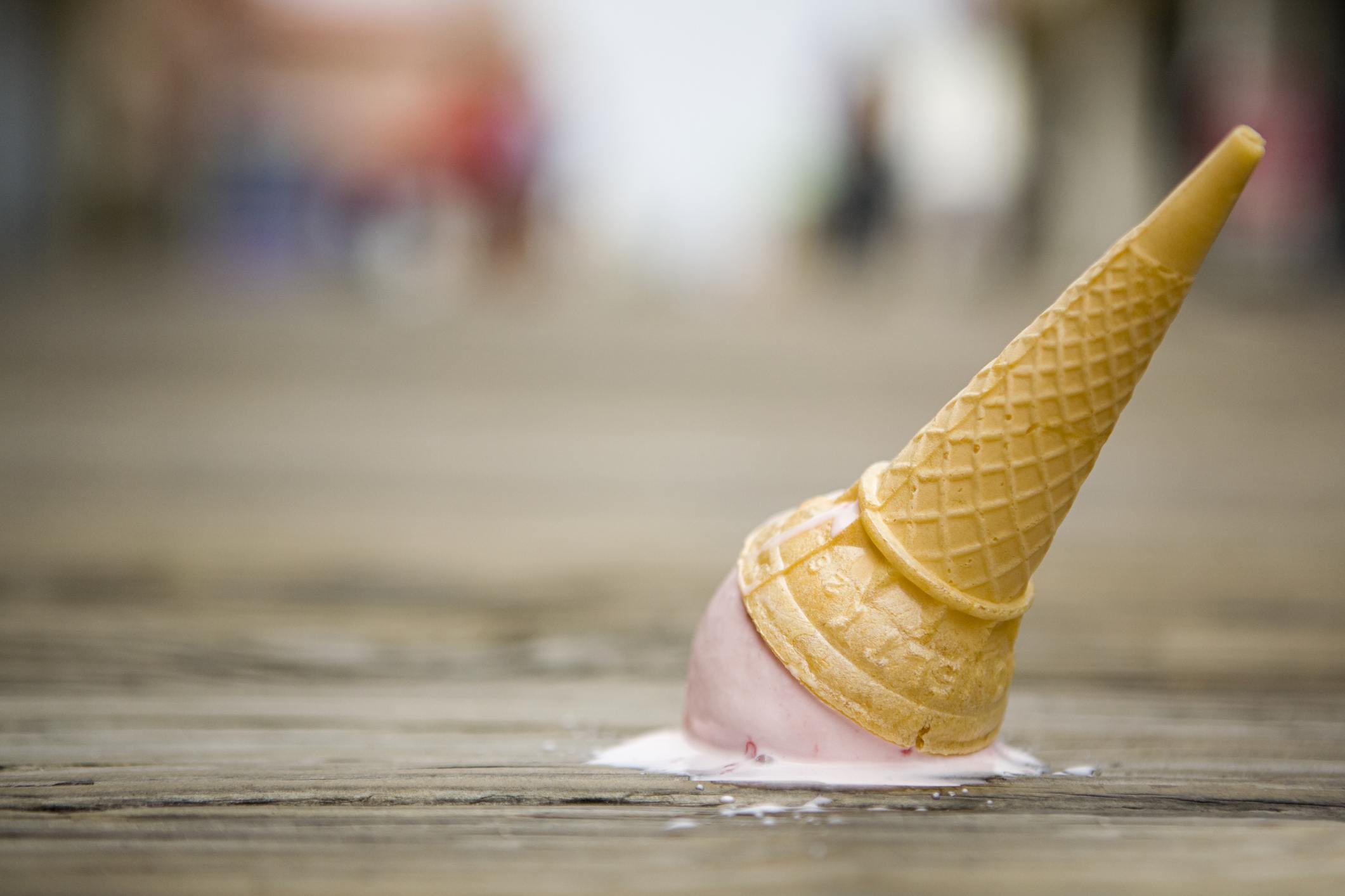 Dropped ice cream