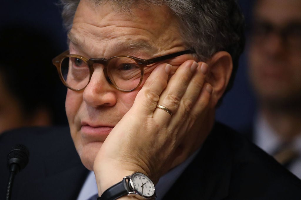 sen al franken leaning his face on his hand sen al franken leaning his face on his hand