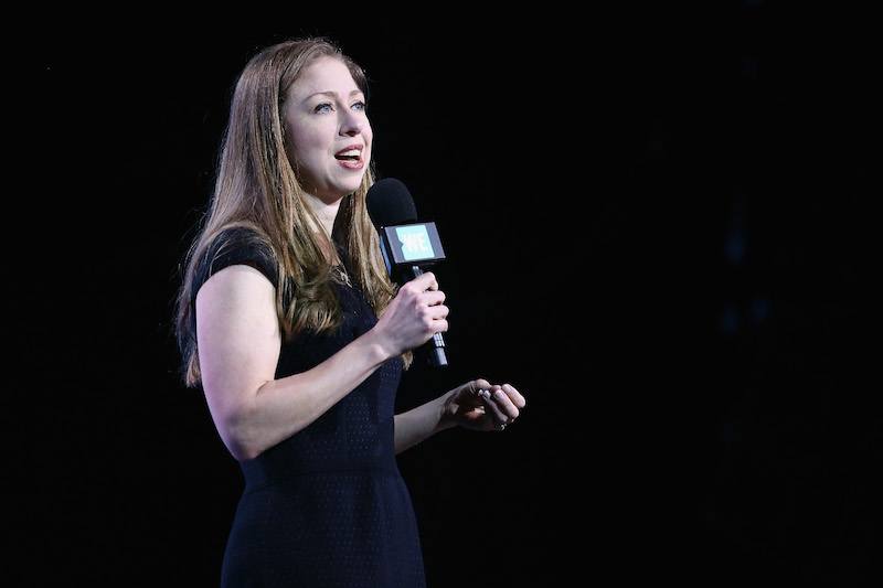 Chelsea Clinton speaks on stage at the WE Day UN Chelsea Clinton speaks on stage at the WE Day UN