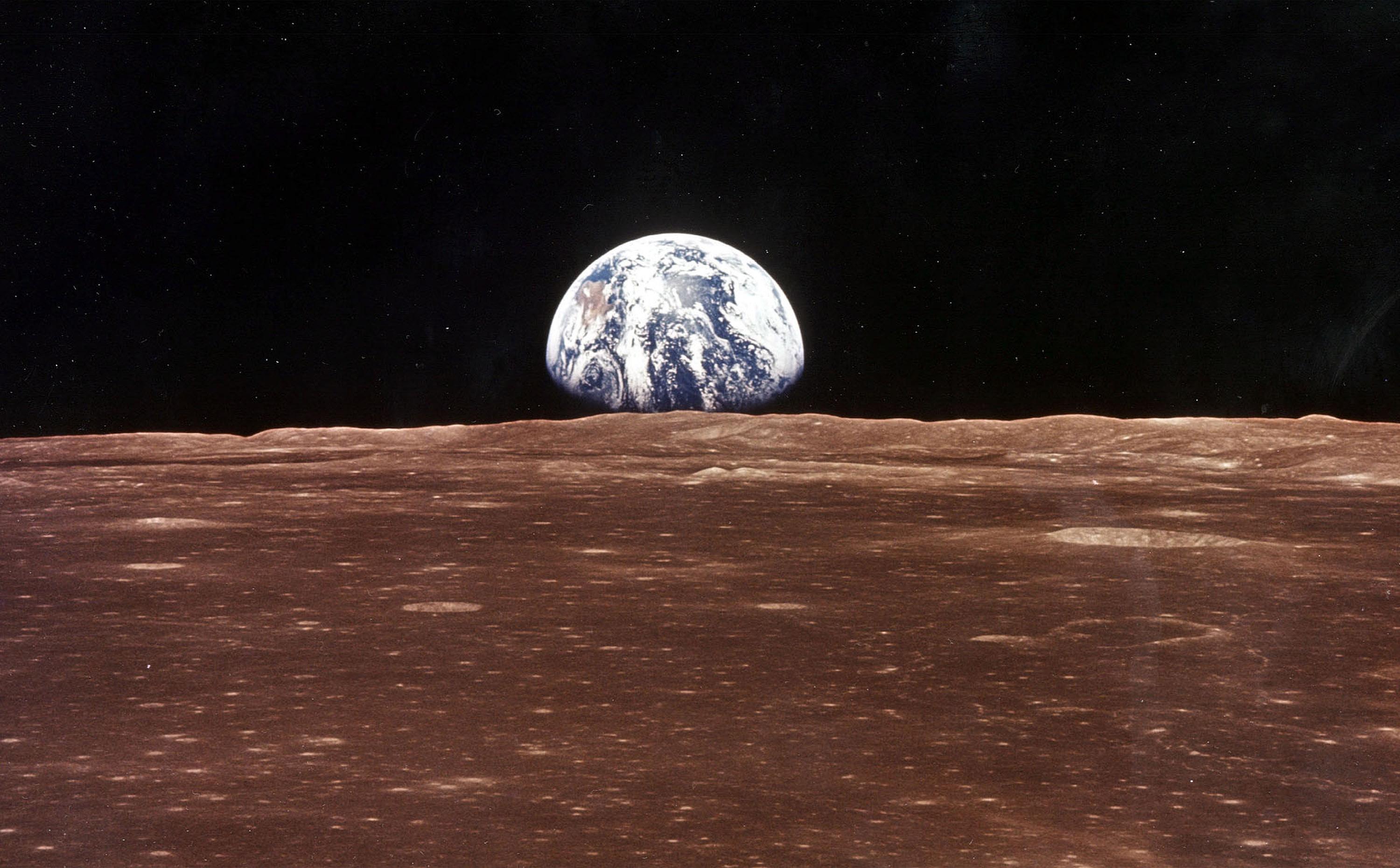 Earth as it is seen from the moon.