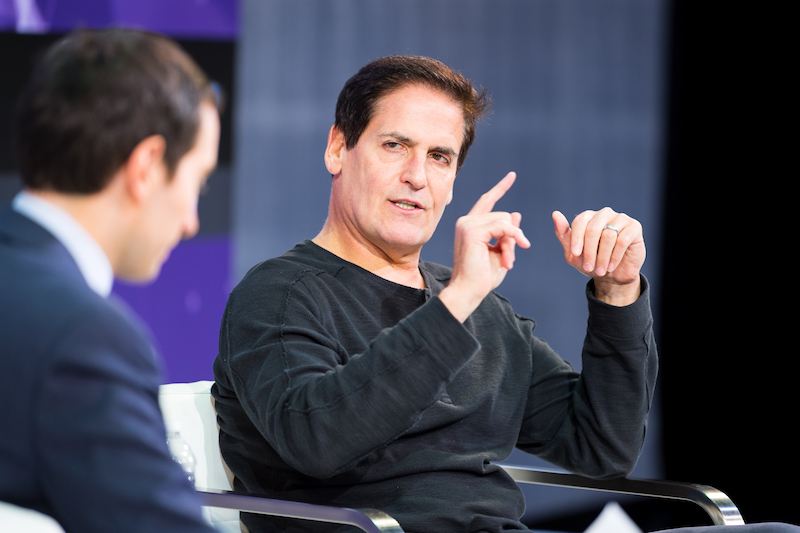 Andrew Ross Sorkin and Mark Cuban speak onstage Andrew Ross Sorkin and Mark Cuban speak onstage