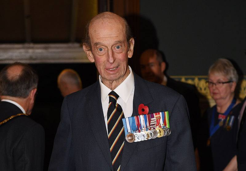 ince Edward, Duke of Kent arrives at the annual Royal Festival of Remembrance to commemorate all those who have lost their lives in conflicts at the Royal Albert Hall on November 11, 2017 in London, England. (Photo by Stefan Rousseau - WPA Pool / Getty Images)