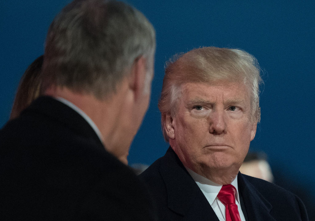 trump scowls at the christmas tree lighting