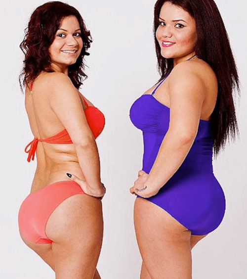 Jennifer and Karen Lopez posing in swimsuits. Jennifer and Karen Lopez posing in swimsuits.