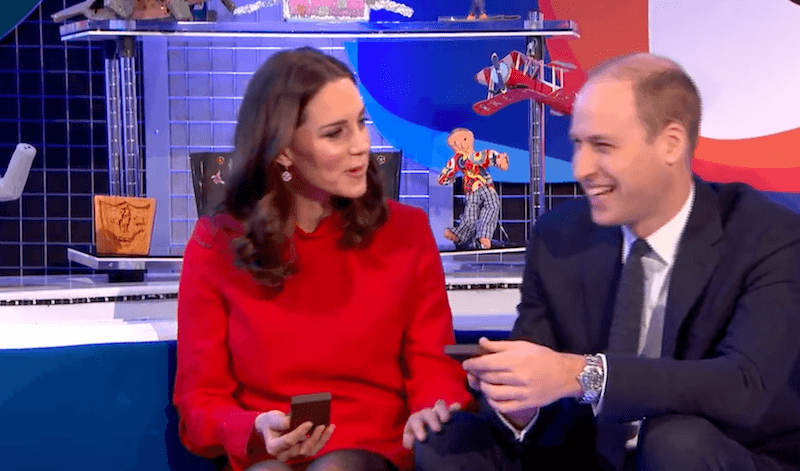 Kate Middleton sitting next to Prince William.