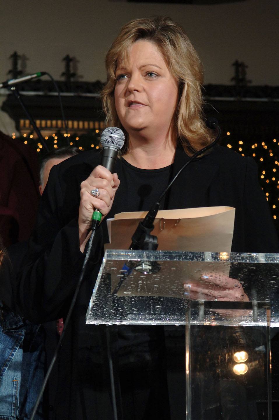 Lord & Taylor Christmas Window Unveiling President and CEO of Lord & Taylor Jane Elfers speaks during the Lord & Taylor Christmas window unveiling