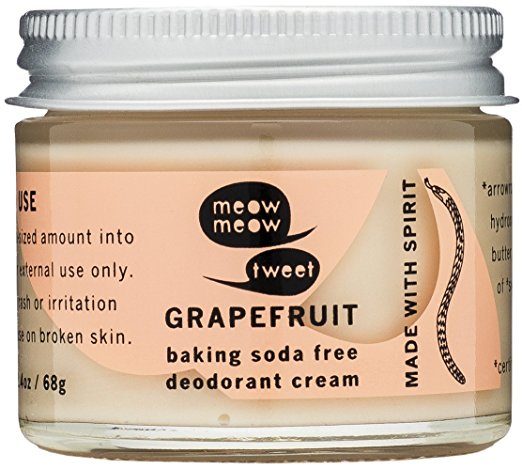 Meow Meow Tweet Natural Deodorant Meow Meow Tweet Baking Soda Free Grapefruit Deodorant Cream