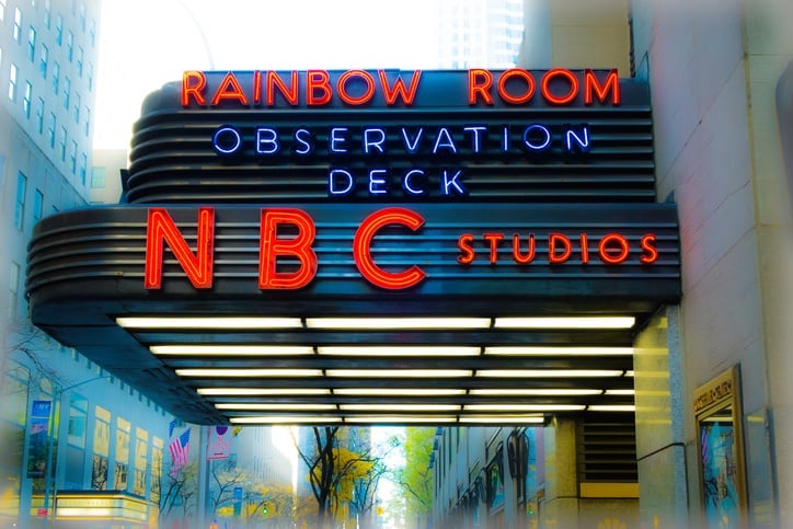 Neon signed entrance to Rainbow Room, New York, United States of America